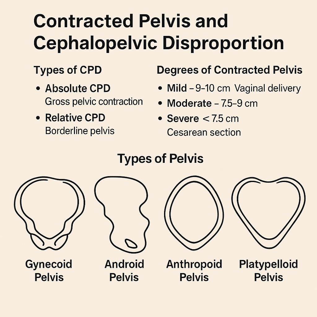 Contracted Pelvis and Cephalopelvic Disproportion Types Diagnosis Management