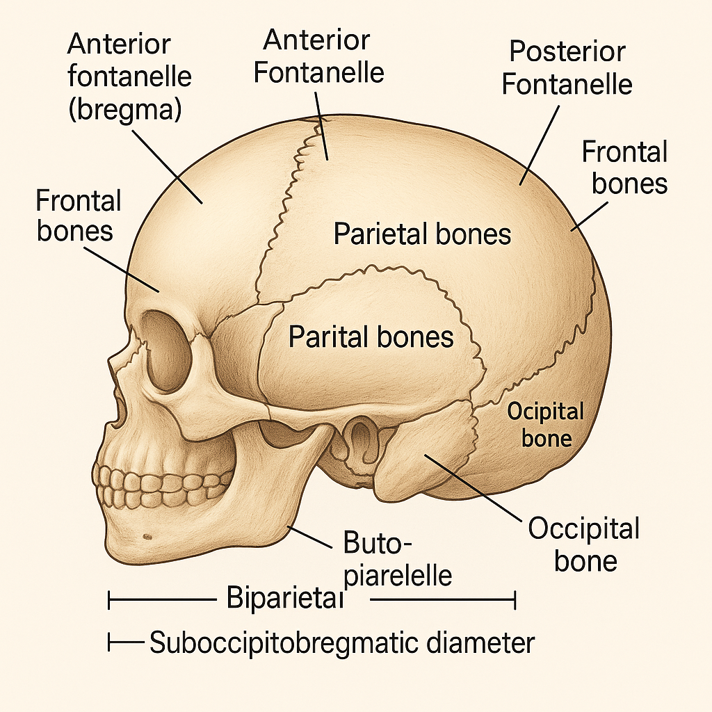 Fetal Skull Anatomy in Obstetrics: Sutures, Fontanelles, Diameters and Clinical Importance